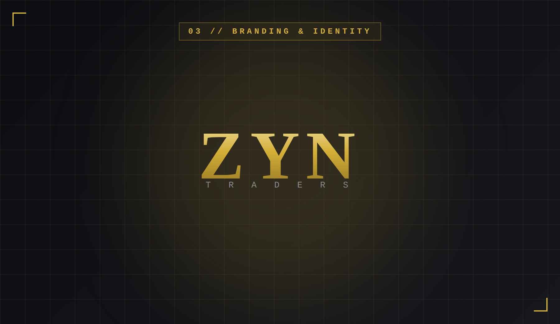 ZYN Traders 3D Metallic Wordmark Logo